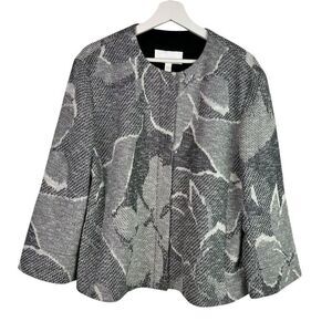 Hugo Boss Women’s size 12 Karala collarless Jacket Abstract Floral